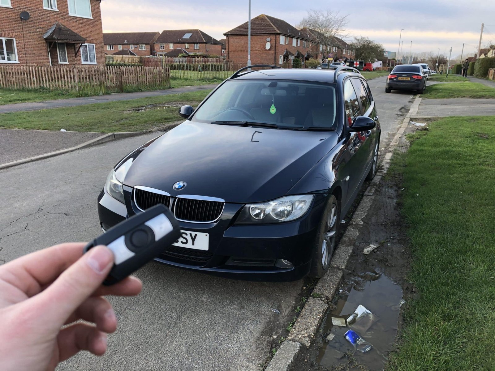 Replacement BMW car key cut and programmed by Inta-Lock at the vehicle in Leicester